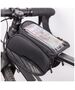 Waterproof bicycle frame bag with a removable phone case black