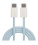 Maxlife MXUC-06 cable USB-C - USB-C 1,0 m 20W blue nylon