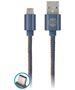 Forever Jeans cable USB - USB-C 1,0 m 2A blue