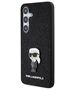 Karl Lagerfeld case for Samsung Galaxy S24 Plus KLHCS24MGKNPSK black HC IKONIK FIXED GLITTER IKONIK LOGO METAL PIN