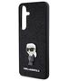 Karl Lagerfeld case for Samsung Galaxy S24 Plus KLHCS24MGKNPSK black HC IKONIK FIXED GLITTER IKONIK LOGO METAL PIN