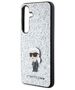 Karl Lagerfeld case for Samsung Galaxy S24 Plus KLHCS24MGCNPSG silver HC IKONIK FIXED GLITTER IKONIK LOGO METAL PIN