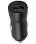 Maxlife MXCC-04 PD QC car charger 1x USB-C 1x USB 20W black + USB-C - USB-C cable 60W