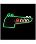 Neon PLEXI LED JURASSIC CROC green FLNJ03 Forever Light