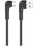 Maxlife MXUC-09 angle cable USB - USB-C 1,0 m 3A black