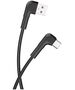 Maxlife MXUC-09 angle cable USB - USB-C 1,0 m 3A black