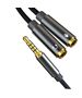 XO cable audio 2in1 NB-R197 3.5mm jack - socket 3.5mm jack / microphone 0,23 m black