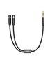 XO cable audio 2in1 NB-R197 3.5mm jack - socket 3.5mm jack / microphone 0,23 m black