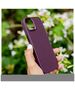 Satin case for iPhone 12 / 12 Pro 6,1&quot; burgundy