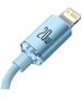 Baseus cable Crystal Shine USB-C - Lightning 1,2 m 20W sky blue