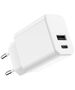 Setty charger 1x USB + USB-C 3A 20W white