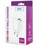 Setty charger 1x USB + USB-C 3A 20W white