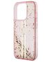 Guess case for iPhone 15 Pro 6,1&quot; GUHCP15LLFCSEGP pink HC LIQ. GLITTER GOLD STRIPES 3666339223687