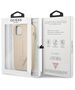 Guess case for iPhone 14 Plus 6,7&quot; GUHCP14MPSATLE beige hardcase Saffiano Triangle Logo 3666339065416