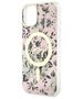 Guess case for iPhone 14 6,1&quot; GUHMP14SHCFWSP pink hardcase Magsafe IML Flower 3666339115555