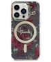 Guess case for iPhone 14 Pro 6,1&quot; GUHMP14LHCFWSA khaki hardcase Magsafe IML Flower 3666339115616