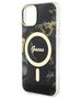 Guess case for iPhone 14 6,1&quot; GUHMP14SHTMRSK black hardcase Magsafe IML Golden Marble 3666339115753