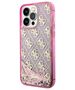 Guess case for iPhone 14 Pro 6,1&quot; GUHCP14LLC4PSGP pink hardcase Liquid Glitter 4G Translucent 3666339116255