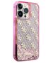 Guess case for iPhone 14 Pro 6,1&quot; GUHCP14LLC4PSGP pink hardcase Liquid Glitter 4G Translucent 3666339116255