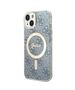 Guess set case + charger for iPhone 14 Plus 6,7&quot; GUBPP14MH4EACSB blue hard case Marble MagSafe 3666339102975