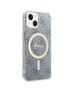 Guess set case + charger for iPhone 14 Plus 6,7&quot; GUBPP14MH4EACSB blue hard case Marble MagSafe 3666339102975