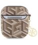 Guess case for AirPods 1 / 2 GUA2PGCE4CW brown Gcube Classic Gold Logo W/Charm 3666339171155