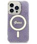 Guess case for iPhone 14 Pro 6,1&quot; GUHMP14LH4STU purple hard case 4G MagSafe 3666339118242