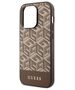 Guess case for iPhone 14 Pro 6,1&quot; GUHMP14LHGCFSEW brown hard case GCube Stripes MagSafe 3666339112486