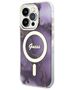 Guess case for iPhone 14 Pro 6,1&quot; GUHMP14LHTMRSU purple hard case Golden Marble MagSafe 3666339115852