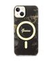 Guess case for iPhone 14 Plus 6,7&quot; GUHMP14MHTMRSK black hard case Golden Marble MagSafe 3666339115760