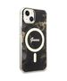 Guess case for iPhone 14 Plus 6,7&quot; GUHMP14MHTMRSK black hard case Golden Marble MagSafe 3666339115760