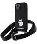 Karl Lagerfeld case for iPhone 15 6,1&quot; KLHCP15SSCBSCNK hardcase black Crossbody Silicone Choupette 3666339167554