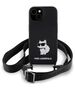 Karl Lagerfeld case for iPhone 15 6,1&quot; KLHCP15SSCBSCNK hardcase black Crossbody Silicone Choupette 3666339167554