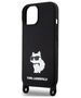 Karl Lagerfeld case for iPhone 15 6,1&quot; KLHCP15SSCBSCNK hardcase black Crossbody Silicone Choupette 3666339167554