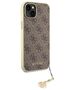 Guess case for iPhone 15 Plus 6.7&quot; GUHCP15MGF4GBR brown hardcase 4G Charms Collection 3666339171636