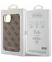 Guess case for iPhone 15 Plus 6.7&quot; GUHCP15MGF4GBR brown hardcase 4G Charms Collection 3666339171636