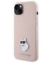 Karl Lagerfeld case for iPhone 15 Plus 6,7&quot; KLHCP15MSMHCNPP pink HC SILICONE C METAL PIN 3666339166243