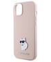 Karl Lagerfeld case for iPhone 15 Plus 6,7&quot; KLHCP15MSMHCNPP pink HC SILICONE C METAL PIN 3666339166243