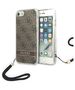 Guess case for iPhone SE 2022 / SE 2020 / 7 / 8 GUOHCI8H4STW hard case brown Print 4G Cord 3666339055196