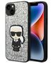 Karl Lagerfeld case for iPhone 14 Pro Max 6,7&quot; KLHCP14XGFKPG silver HC Glitter Flakes Ikonik 3666339077426