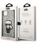 Karl Lagerfeld case for iPhone 14 Pro Max 6,7&quot; KLHCP14XGFKPG silver HC Glitter Flakes Ikonik 3666339077426