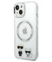 Karl Lagerfeld case for iPhone 14 Pro 6,1&quot; KLHMP14LHKCT transparent HC Magsafe IML Ring + K&C Logo Transparent 3666339077778