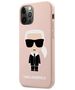 Karl Lagerfeld case for iPhone 12 Mini 5,4&quot; KLHCP12SSLFKPI light pink hard case Silicone Iconic 3700740493106