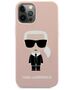 Karl Lagerfeld case for iPhone 12 Mini 5,4&quot; KLHCP12SSLFKPI light pink hard case Silicone Iconic 3700740493106