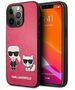 Karl Lagerfeld case for iPhone 13 Pro / 13 6,1&quot; KLHCP13LPCUSKCP fushia hard case Iconic Karl & Choupette 3666339027278