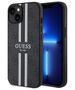 Guess case for iPhone 14 Plus 6,7&quot; GUHMP14MP4RPSK black harcase Magsafe 4G Printed Stripes 3666339119683