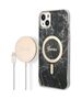 Guess set case + charger for iPhone 14 Plus 6,7&quot; GUBPP14MHMEACSK black hard case Marble MagSafe 3666339103125