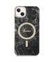 Guess set case + charger for iPhone 14 Plus 6,7&quot; GUBPP14MHMEACSK black hard case Marble MagSafe 3666339103125