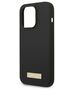 Guess case for iPhone 14 Pro Max 6,7&quot; GUHMP14XSBPLK black hard case Liquid Silicone Logo Plate MagSafe 3666339070250