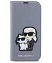 Karl Lagerfeld case for iPhone 14 Pro 6,1&quot; KLBKP14LSANKCPG silver Saffiano Karl & Choupette 3666339122843